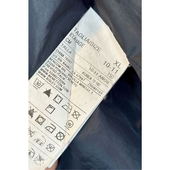 VINTAGE UNITED COLORS OF BENETTON KIDS PUFFER JACKET LARGE - Picture 9 of 14